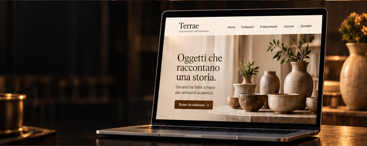 Sito illustrativo per un laboratorio di ceramiche artigianali