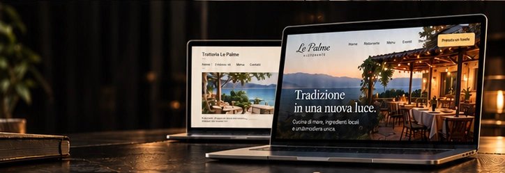 Esempio grafico di restyling del sito di un ristorante